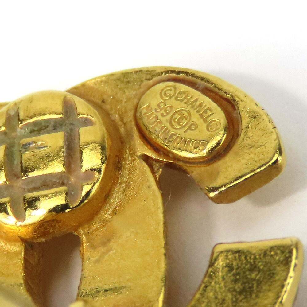 CHANEL Authentic Gold Logo Earrings - Picture 2 of 11